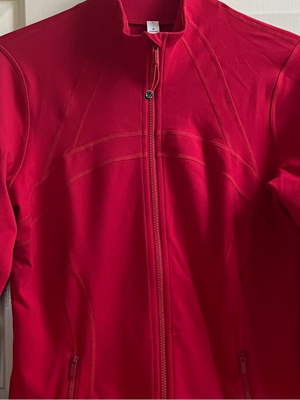 🍒LULULEMON sz 12 Classic DEFINE Jacket DARK RED Full-Length *LUON - Picture 2 of 5